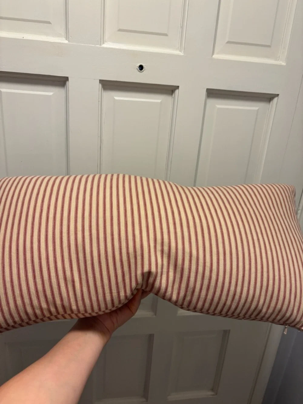 Striped Monogram Lumbar Pillow